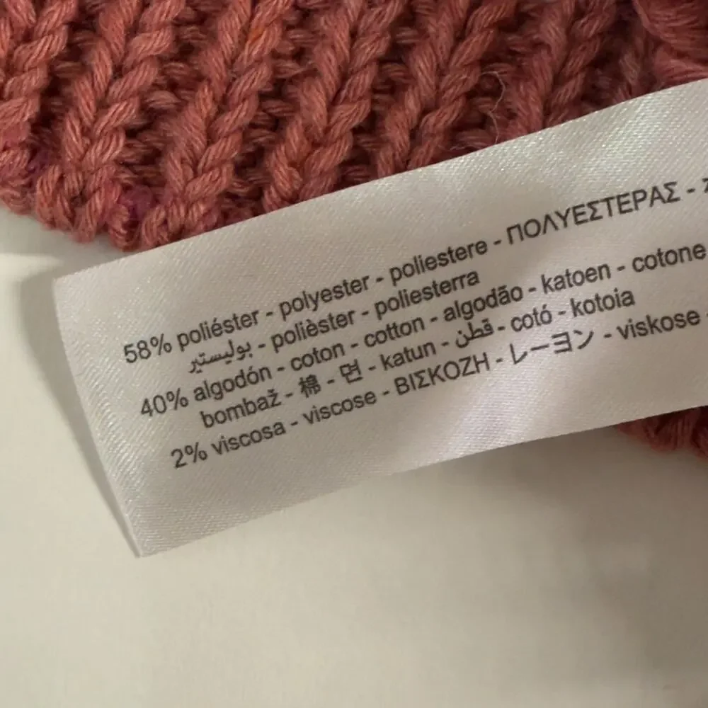 Zara Womens Dusty Rose Crochet Open Knit Hoodie Sweatshirt M NEW Unlined - Picture 8 of 11